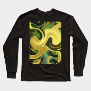 gold & green emerald, abstract Long Sleeve T-Shirt